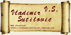 Vladimir Šutilović vizit kartica